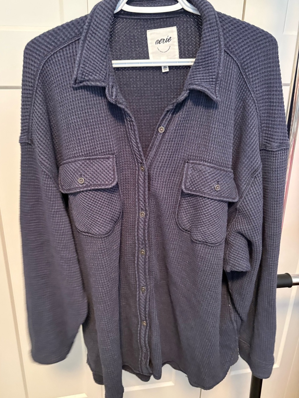 aerie Navy lumberjane